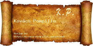 Kovács Pompilla névjegykártya