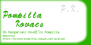 pompilla kovacs business card